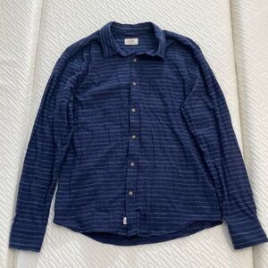 Marine Layer Button Down Shirt With Pocket Blue White Stripe Medium